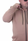Starbattal Fermuarlı Kapuşonlu Büyük Beden Sweat Freadom 23219 S.KAHVE