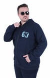 Starbattal Büyük Beden Kapüşonlu Sweat Double Face Sixty Three 25704 LACIVERT