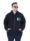 Starbattal Büyük Beden Kapüşonlu Sweat Double Face Sixty Three 25704 SIYAH