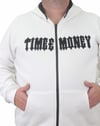 Starbattal Fermuarlı Kapuşonlu Büyük Beden Sweat Time Money 23218 EKRU