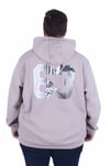 Starbattal Büyük Beden Kapüşonlu Sweat Double Face Sixty Three 25704 BEJ