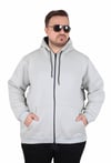 Starbattal Büyük Beden Unisex Kapüşonlu 3ip Sweat 11701 GRI