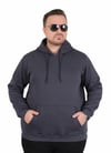 Starbattal Büyük Beden Erkek Basic Sweat Kapüşonlu 11700 FUME