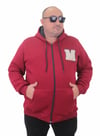 Starbattal Büyük Beden Fermuarlı Sweat M 23217 BORDO