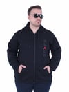Starbattal Büyük Beden Kapüşonlu Fermuarlı 3ip Sweat Black 25716 SIYAH