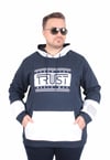 Starbattal Büyük Beden Kapüşonlu Sweat Double Face Trust 25701 LACIVERT