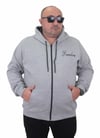 Starbattal Fermuarlı Kapuşonlu Büyük Beden Sweat Freadom 23219 GRI MELANJ