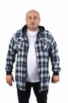 Starbattal Erkek Büyük Beden Kapüşonlu Sweat Oduncu Çiftcep 22203-1733
