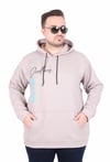 Starbattal Büyük Beden Kapüşonlu Sweat Double Face Winter 25700 BEJ