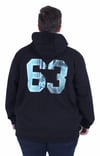 Starbattal Büyük Beden Kapüşonlu Sweat Double Face Sixty Three 25704 SIYAH