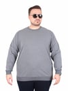 Starbattal Büyük Beden Sıfır Yaka Classic Sweat 23216 ANTRASIT