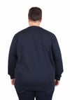 Starbattal Büyük Beden Sıfır Yaka Classic Sweat 23216 LACIVERT