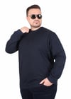 Starbattal Büyük Beden Sıfır Yaka Classic Sweat 23216 LACIVERT