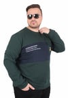 Starbattal Büyük Beden Bisiklet Yaka Cepli Sweat Double Face Pike 25702 NEFTI