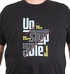 Starbattal Erkek Büyük Beden Sıfır Yaka Tişört Un Stop Able 25181 SIYAH