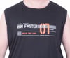 Starbattal Büyük Beden Baskılı Kolsuz Tişört Run Faster 26127 SIYAH