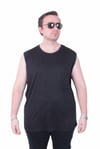 Starbattal Büyük Beden Baskılı Kolsuz Tişört Life is Never 26121 SIYAH