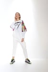 2İplik Baskılı HOPE Sweat Beyaz