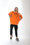 2İplik Baskılı HOPE Sweat Turuncu