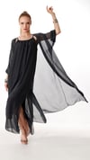 İtalyan İpek Kaftan Antrasit