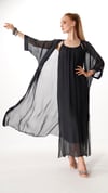 İtalyan İpek Kaftan Antrasit