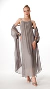 İtalyan İpek Kaftan Gümüş