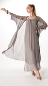İtalyan İpek Kaftan Gümüş
