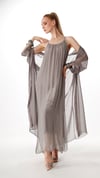 İtalyan İpek Kaftan Gümüş