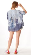 İtalyan Keten Çiçekli Renkli Tunic