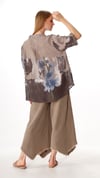 İtalyan Keten Çiçekli Renkli Tunic