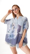 İtalyan Keten Çiçekli Renkli Tunic