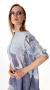 İtalyan Keten Çiçekli Renkli Tunic