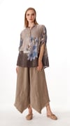 İtalyan Keten Çiçekli Renkli Tunic