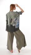 İtalyan Keten Çiçekli Renkli Tunic