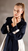 İtalyan Style Asterli Trençkot lacivertshE Tekstilİtalyan Style Asterli Trençkot Lacivert