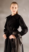 İtalyan Style Asterli Trençkot SiyahshE Tekstilİtalyan Style Asterli Trençkot Siyah