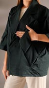 İtalyan Style Tasarım Üçgenli Ceket SiyahshE Tekstilİtalyan Style Tasarım Üçgenli Ceket Zümrüt Yeşili