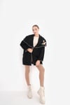 Oversize Kaşe Çiçekli HirkashE TekstilOversize Kaşe Çiçekli Hirka