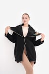 Oversize Kaşe Çiçekli HirkashE TekstilOversize Kaşe Çiçekli Hirka