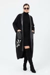 Oversize Önü Kepçeli HirkashE TekstilOversize Önü Kepçeli Hirka