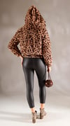 Peluş  Kısa Leoparlı MontshE TekstilPeluş  Kısa Leoparlı Mont