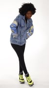 Tasarım Taşlı Kot Ceket