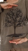 Taşlı Pamuklu Sweat Haki