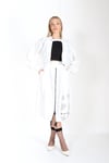 Tek Düğmeli Beyaz Ceket