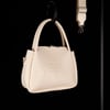 The Tote Bag Deri Çanta Krem