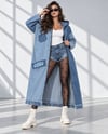 Yıkamalı İnce Kot Oversize CeketshE TekstilYıkamalı İnce Kot Oversize Ceket