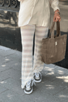 AJURLU BELİ LASTİKLİ ASTARLI TRİKO PANTOLON
