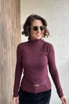 DİLVİN KAŞMİR KARIŞIMLI KEMERLİ KAZAK - Bordo