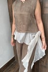 GARNİLİ BLUZ PANTOLON TAKIM - Camel