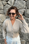 İNCİ DETAYLI TRİKO HIRKA